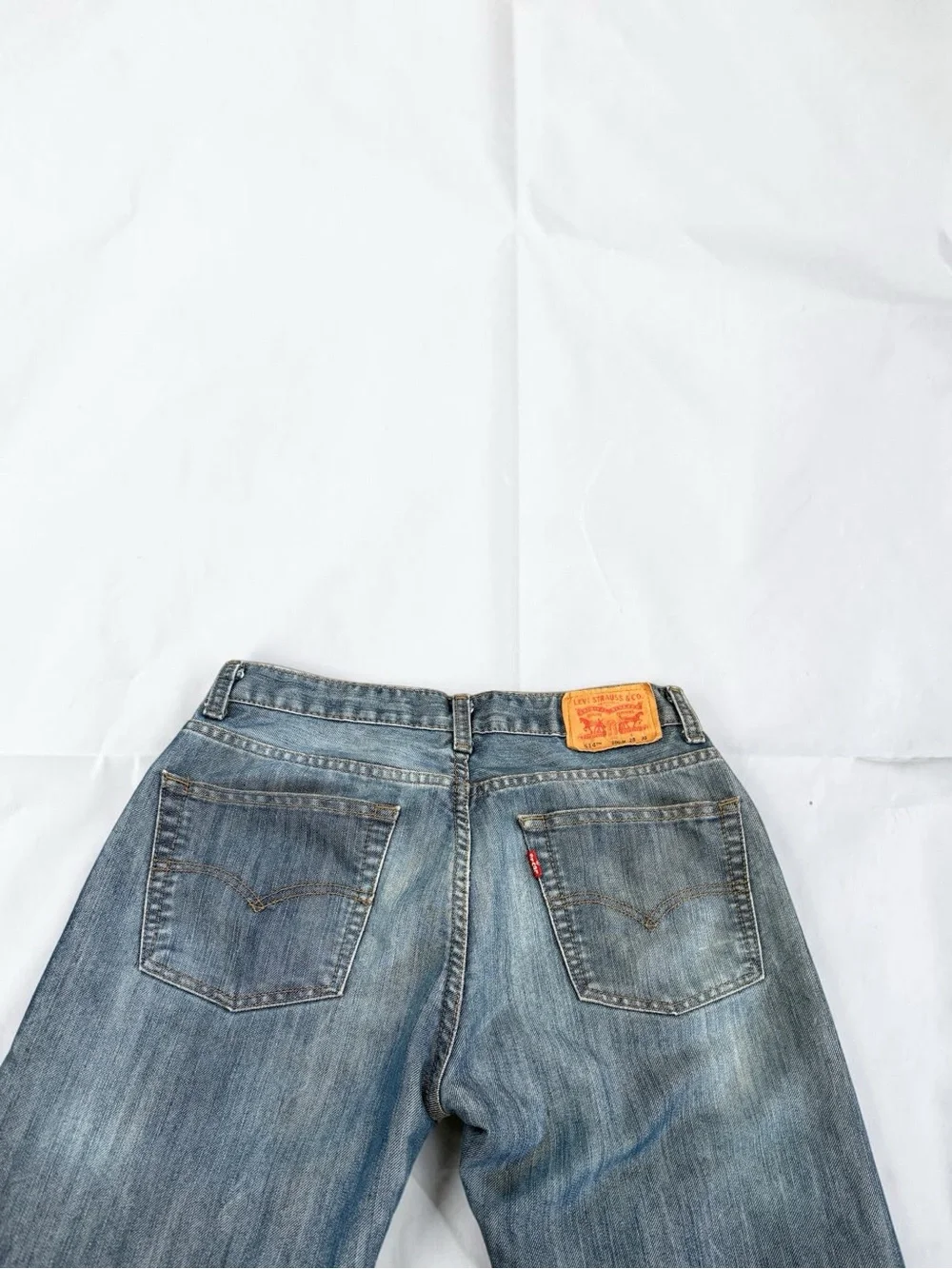 Levi's 514 Size 20 Slim Straight Fit Blue Jeans Denim Cotton W28 L30 EUC Teens